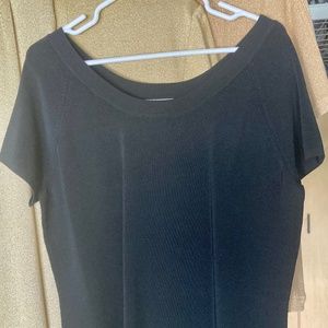 Black Knit short-sleeved top